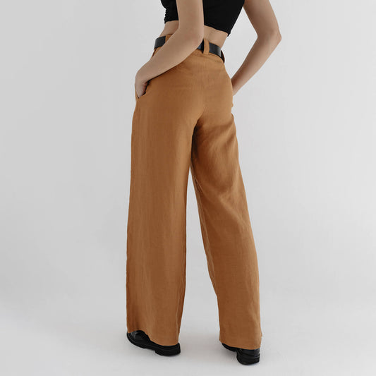 Linen pants cinnamon - hedonist.bali