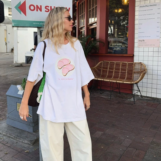 KOLBASKA T-SHIRT IN WHITE