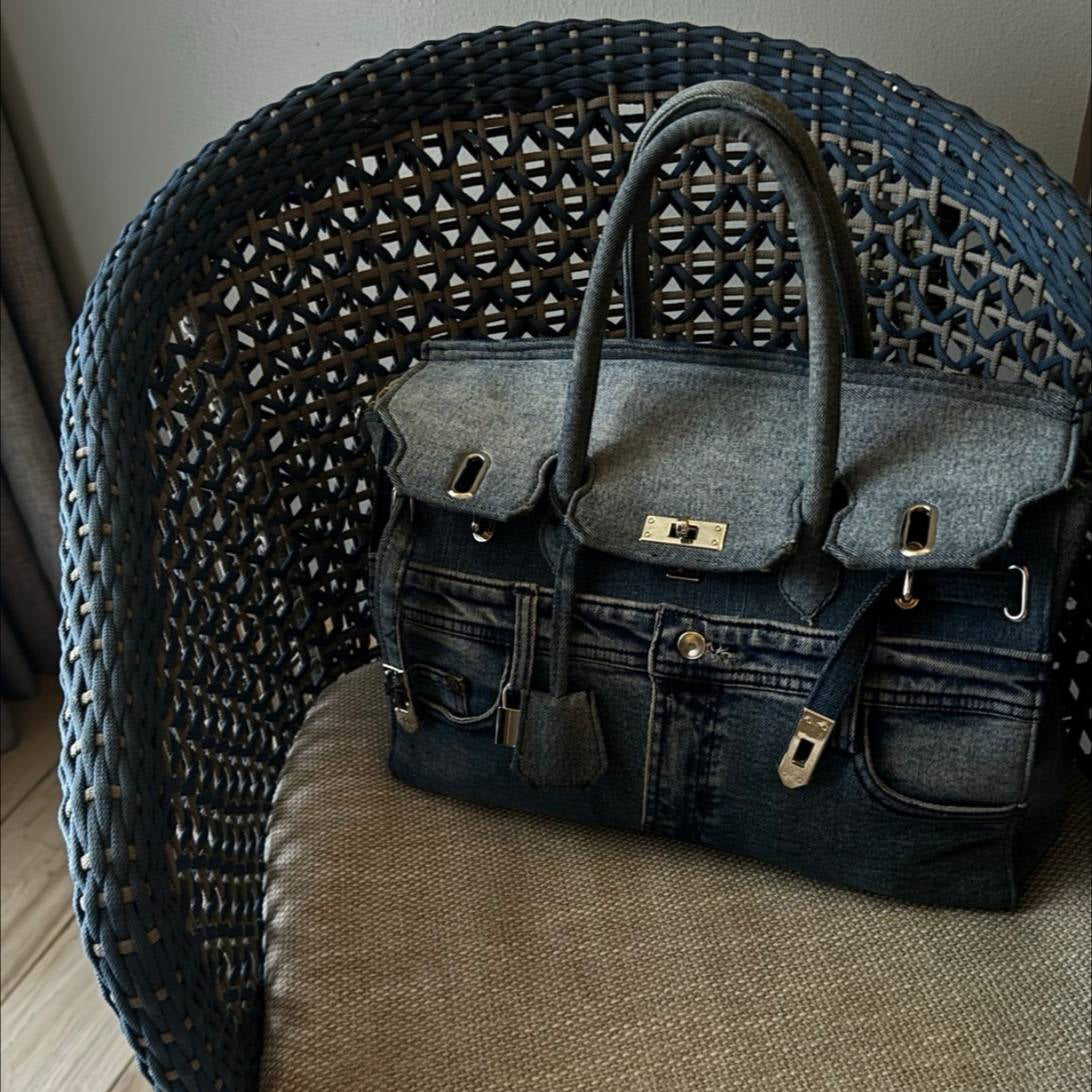 Vintage denim bag M