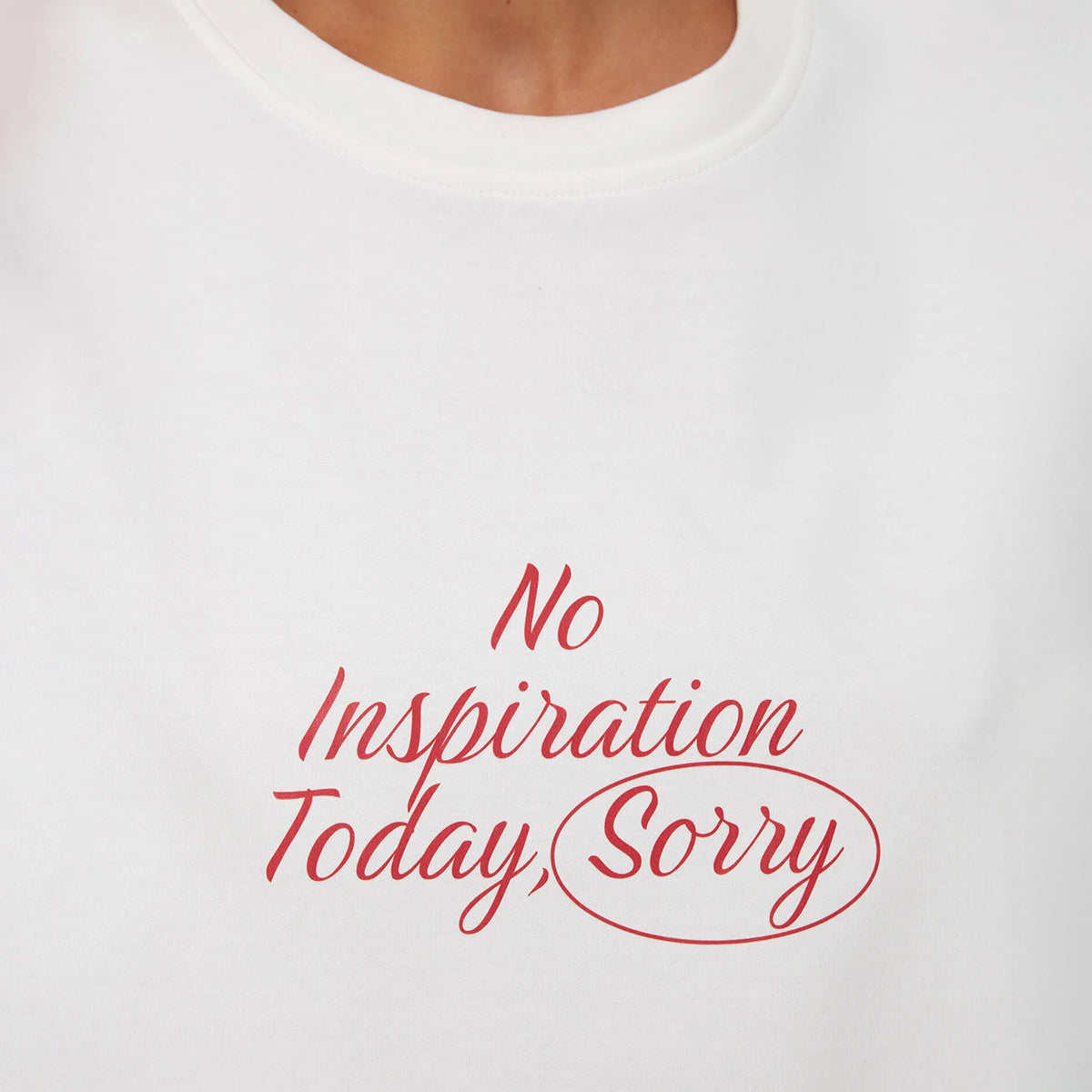 NO INSPIRATION T-SHIRT IN WHITE