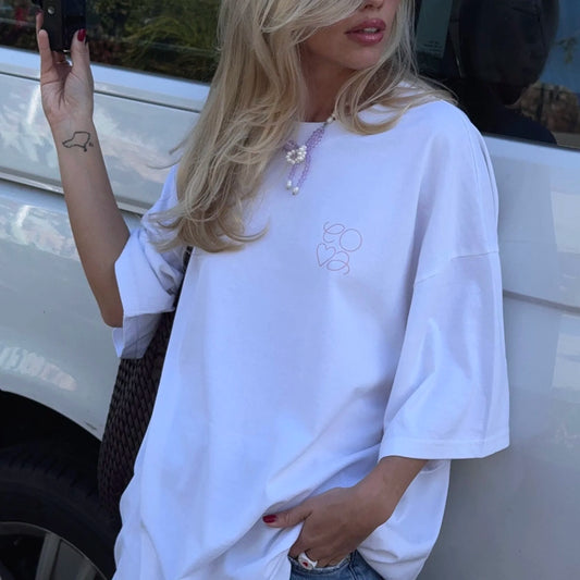 BEACH VIBES WASHED T-SHIRT IN WHITE
