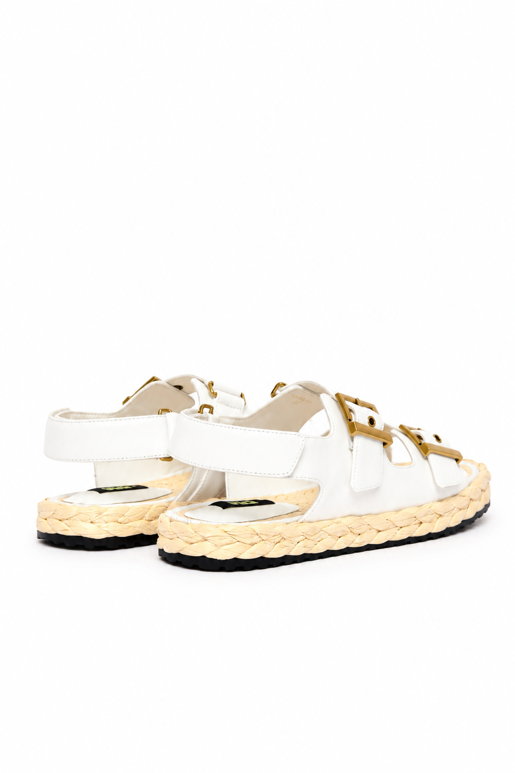 White Buckle Sandals