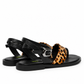 Leopard Toe Sandals