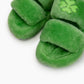Green Fur Slippers