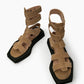 Beige Gladiator Sandals