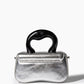 Silver Sculptural-Handle Evening Bag
