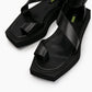 Black Cross Sandals