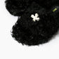 Black Curly Slippers