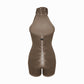 Valkyrie Short Catsuit Brown