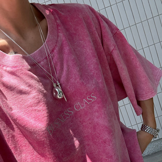 BUSINESS CLASS OVERSIZED T-SHIRT IN PINK