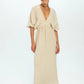 Victoria maxi dress linen crinkle