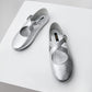 Silver Mary Jane Flats