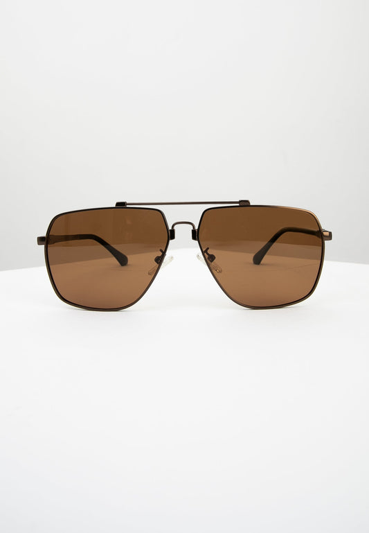 Brown Aviator Sunglasses