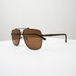 Brown Aviator Sunglasses