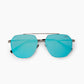 Blue Mirrored Aviator Sunglasses