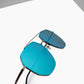 Blue Mirrored Aviator Sunglasses