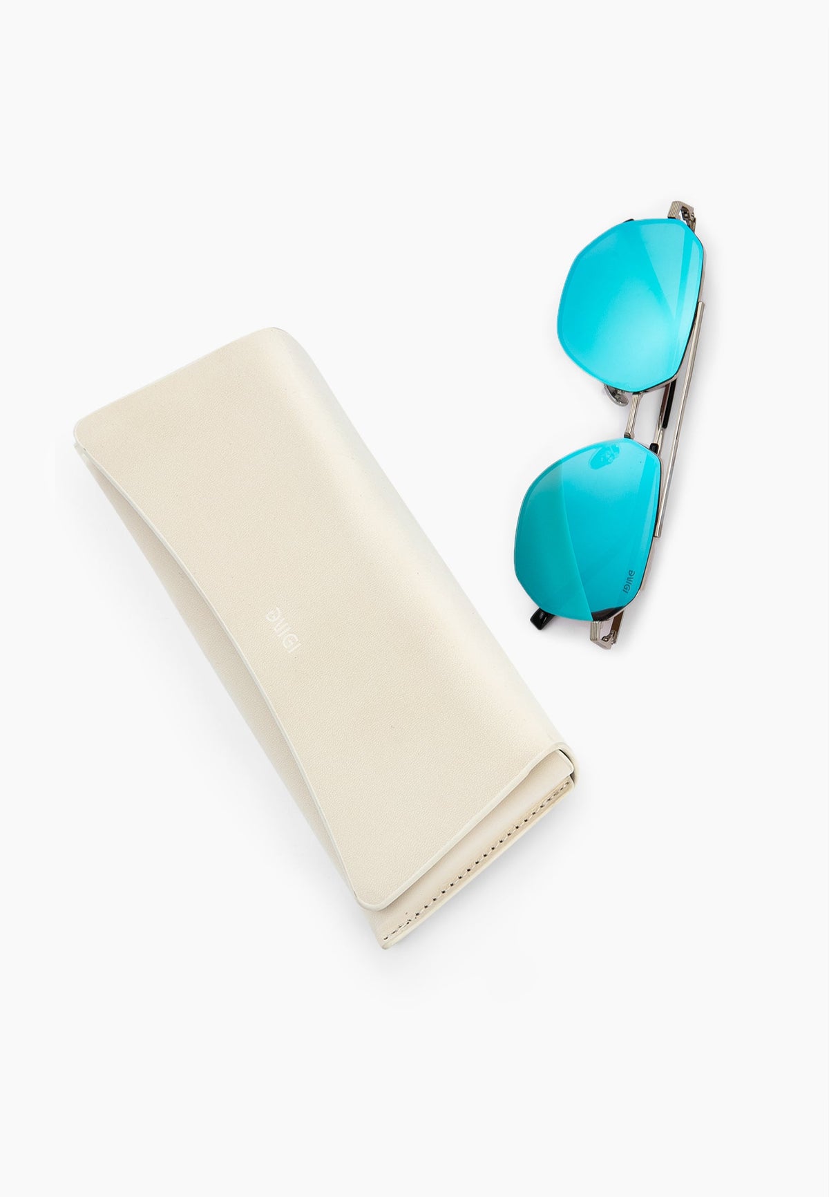 Blue Mirrored Aviator Sunglasses