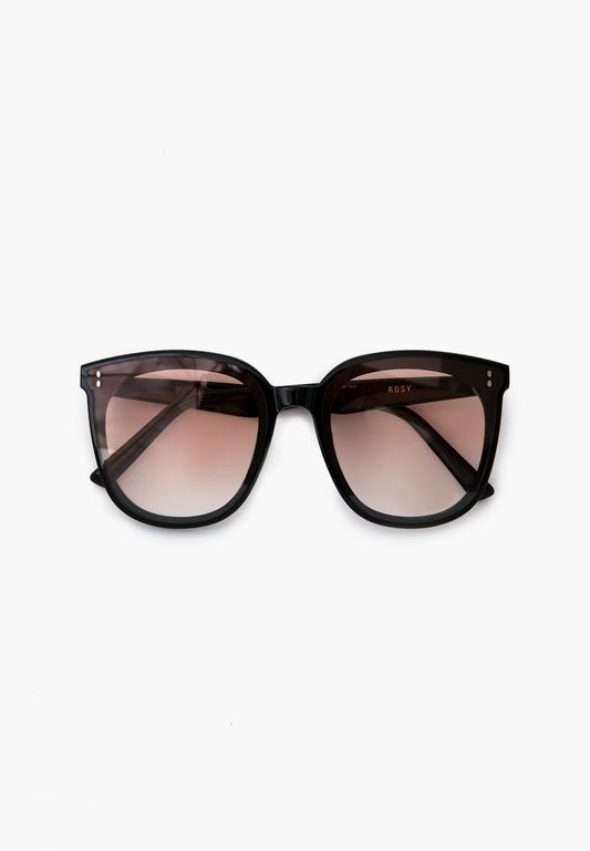 Oversized Rounded Black Sunglasses
