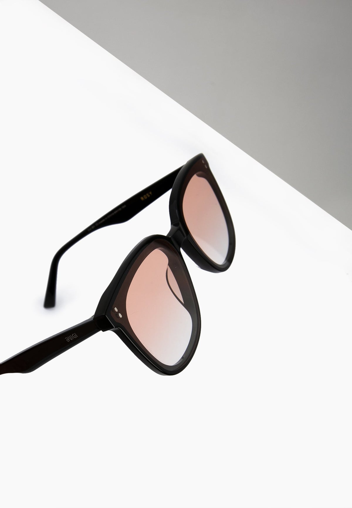 Oversized Rounded Black Sunglasses