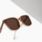 Champagne Rounded Square Sunglasses