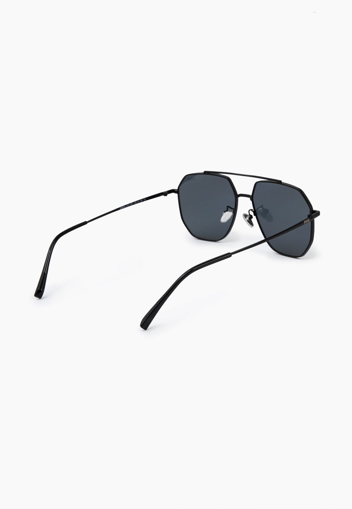 Black Geometric Aviator Sunglasses