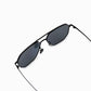 Black Geometric Aviator Sunglasses