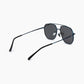 Navy Geometric Aviator Sunglasses