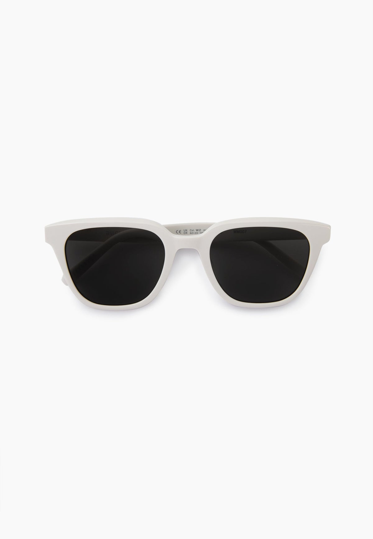 White Acetate Square Sunglasses