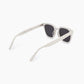 White Acetate Square Sunglasses