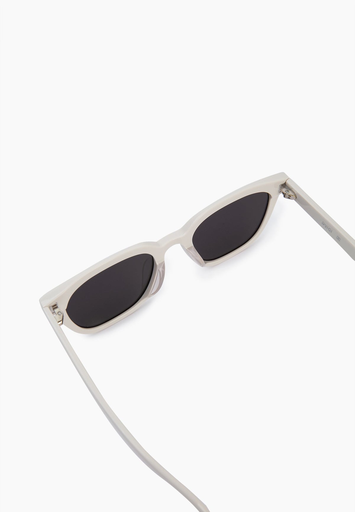 White Acetate Square Sunglasses