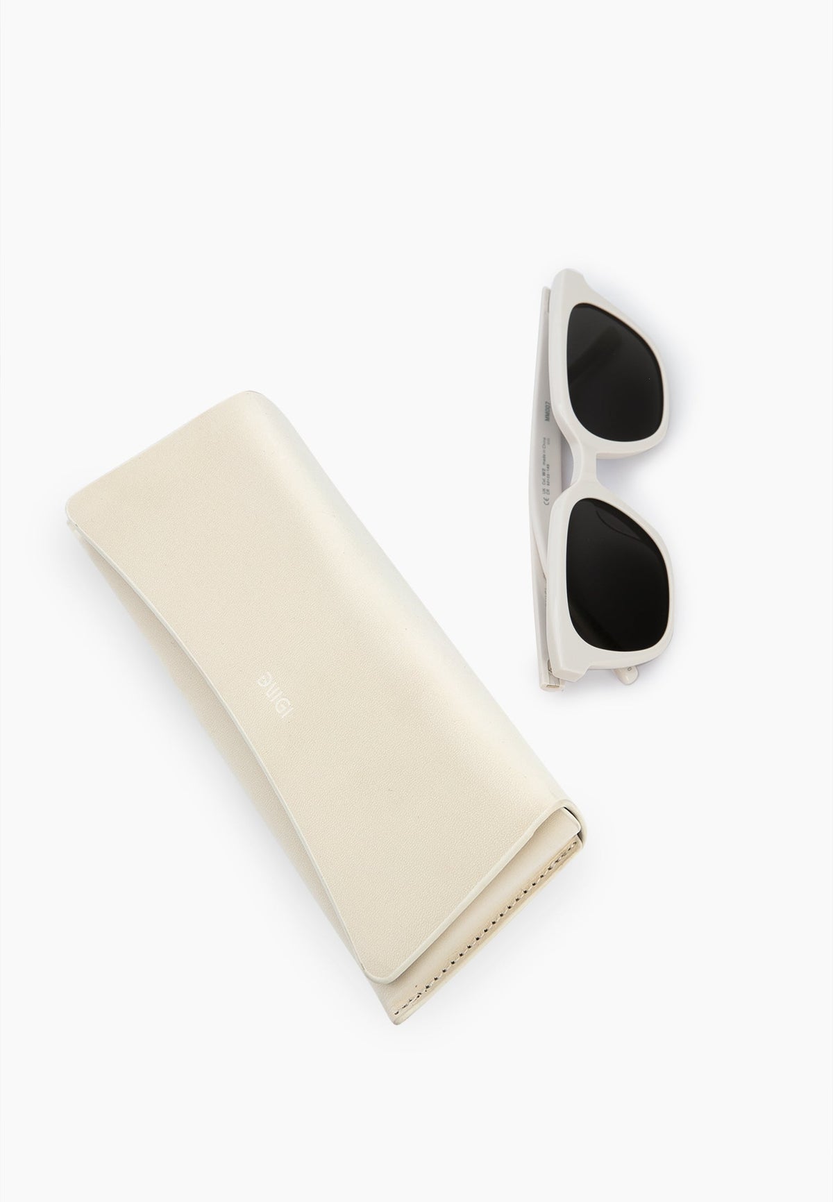 White Acetate Square Sunglasses