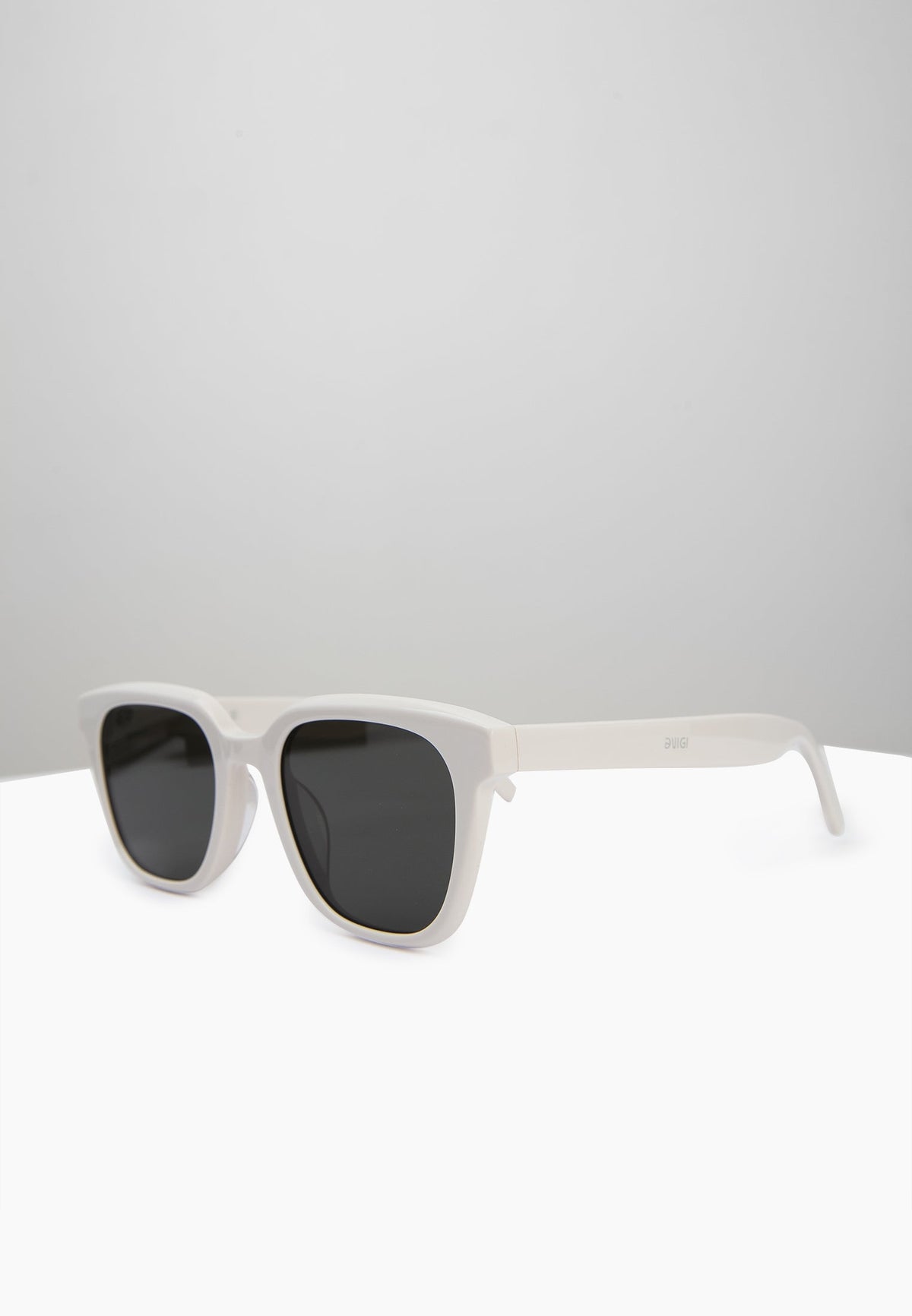 White Acetate Square Sunglasses
