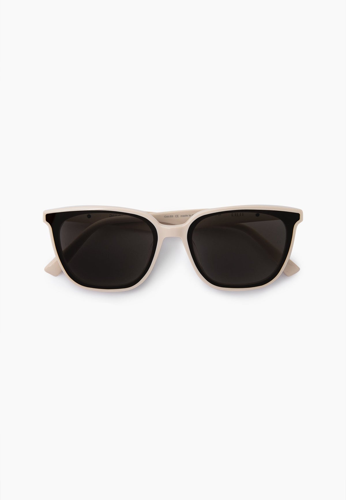 Cream Acetate Square Sunglasses
