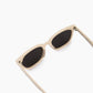 Cream Acetate Square Sunglasses