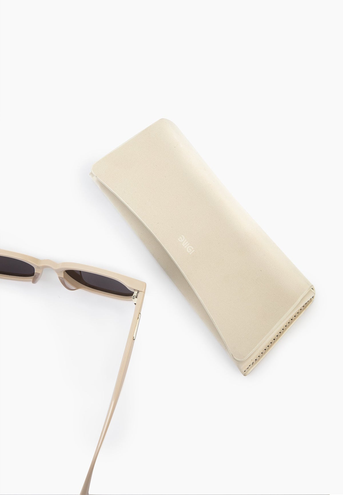 Cream Acetate Square Sunglasses