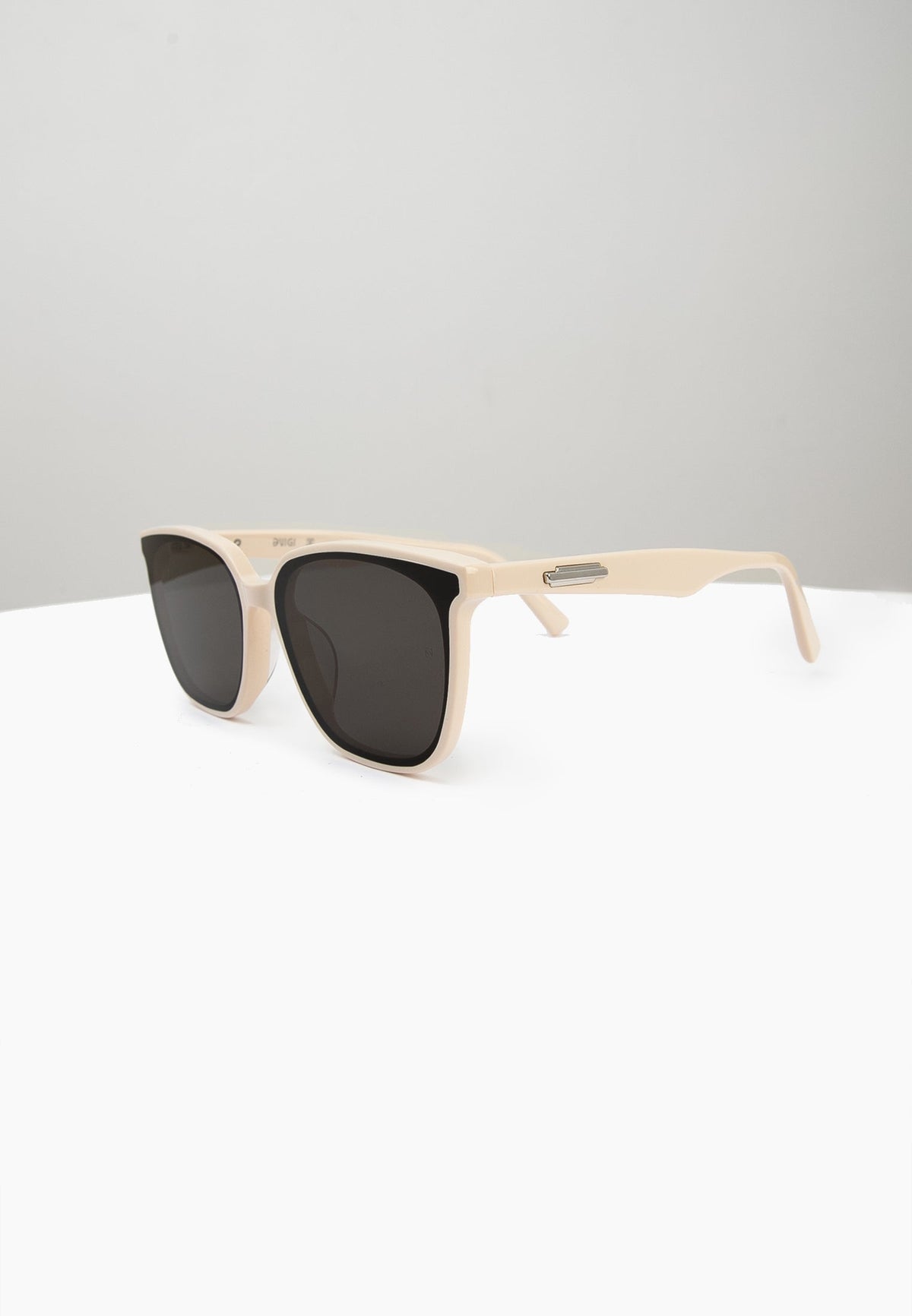 Cream Acetate Square Sunglasses