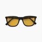 Black Amber-Lens Square Sunglasses