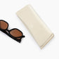 Black Cognac-Lens Square Sunglasses