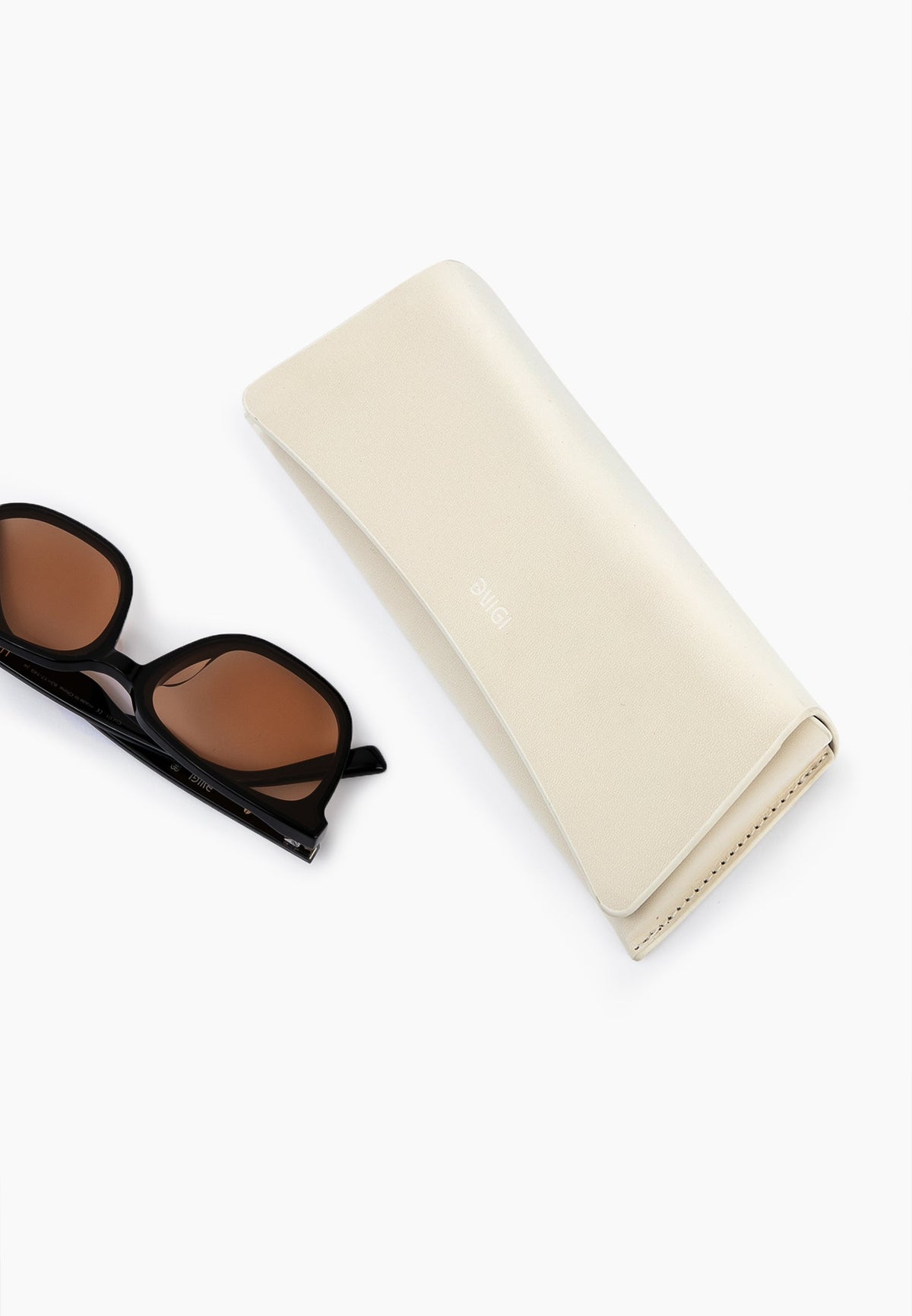 Black Cognac-Lens Square Sunglasses