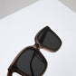 Smoky Taupe Square Sunglasses