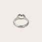 HEART EMOJI RING IN SILVER