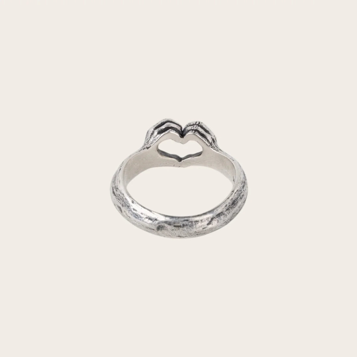 HEART EMOJI RING IN SILVER