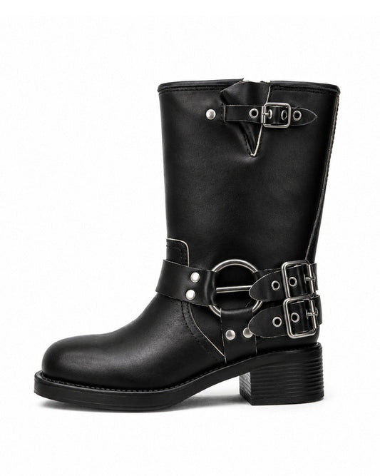 Black Harness Boots
