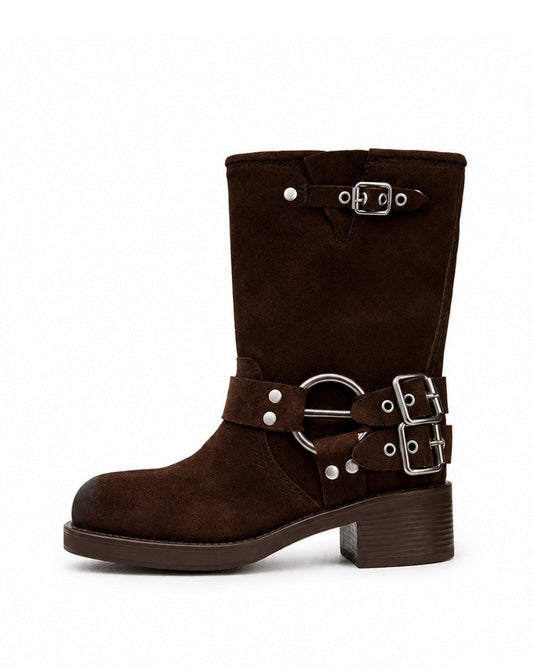 Brown Harness Boots