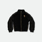 SILK VELVET TRACK JACKET BLACK