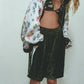 SILK VELVET TRACK SHORT OLIVE