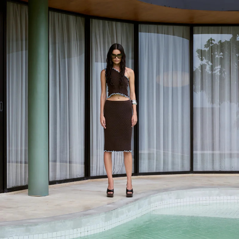 Gardenia Knit Midi Skirt