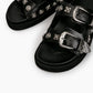 Black Studded Slides