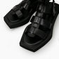 Black Gladiator Sandals