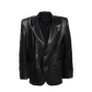 SLAB STRUCTURED BLAZER FAUX LEATHER